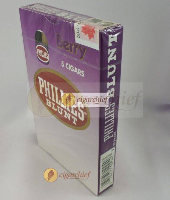 Phillies Blunts Cigars Berry Pack of 5 Cigars Side