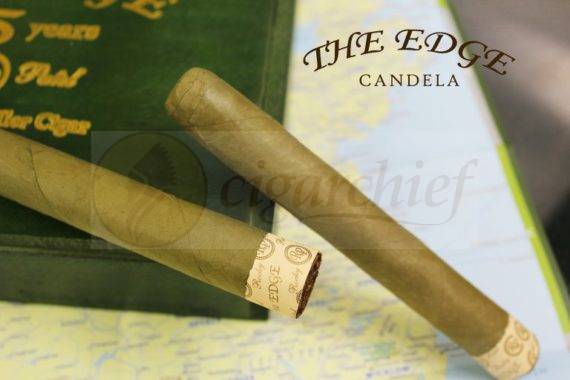 Rocky Patel Cigars The Edge Candela Toro Two Single Cigars on Full Box of Cigars World Map Edge Font