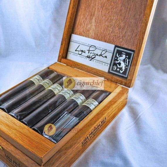 Drew Estate Cigars Liga Privada No. 9 Robustos Box of Cigars Front