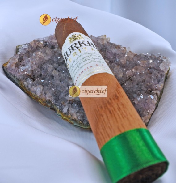 Gurkha Cigars Heritage Robusto Single Cigar on Amethyst Crystal