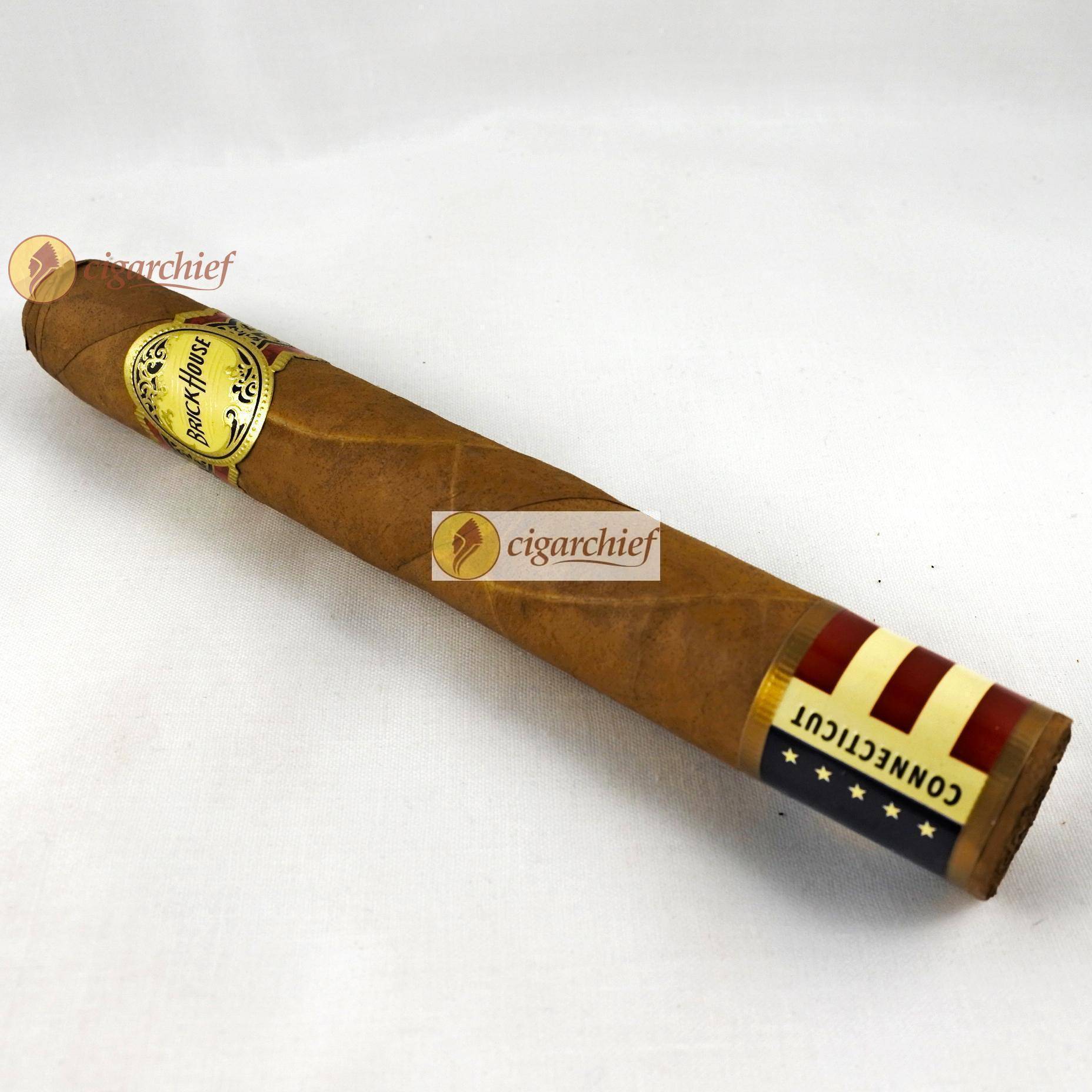Brick House Cigars Double Connecticut Toro Single Cigar White Background Brick House Cigars Double Connecticut Toro Single Cigar White Background