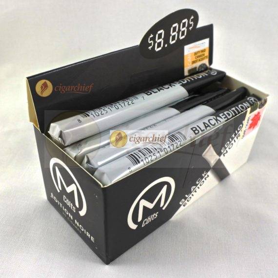 Colts Cigars M by Colts Black Edition Box of 25 Little Cigars Side