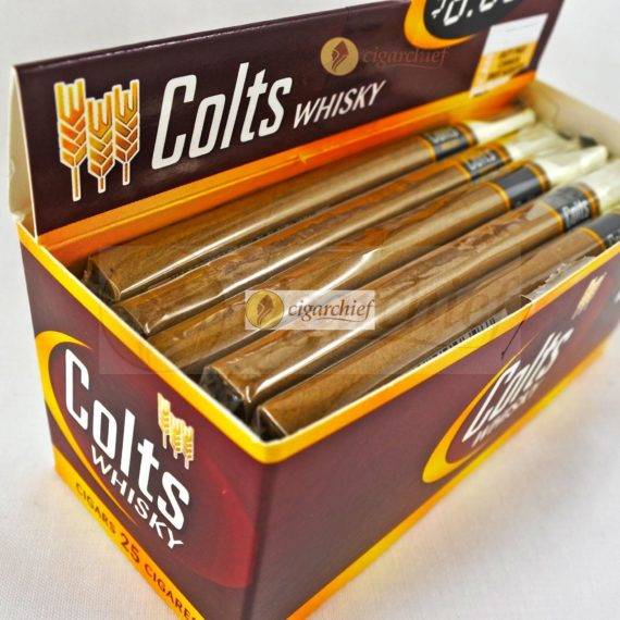 Colts Cigars Whisky Box of 25 Little Cigars Angle