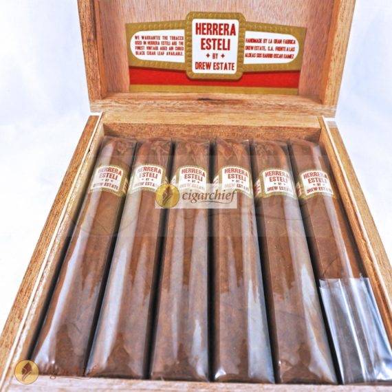 Drew Estate Cigars Herrera Esteli Piramide Box of 12 Cigars Open