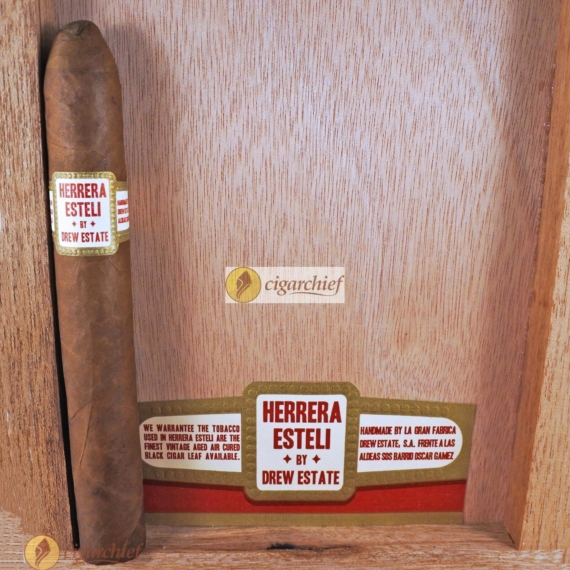 Drew Estate Cigars Herrera Esteli Piramide Single Cigar Standing in Box