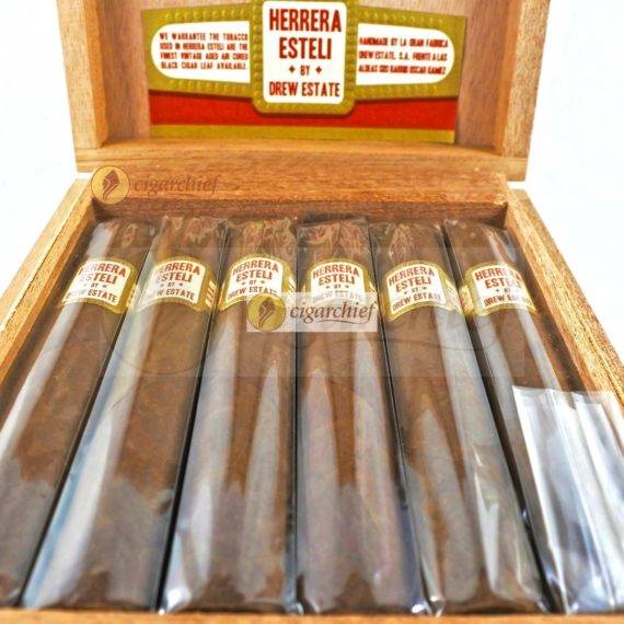 Drew Estate Cigars Herrera Esteli Robusto Extra Box of 12 Cigars Open