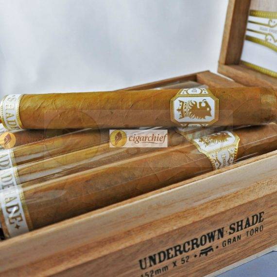 Drew Estate Cigars Undercrown Shade Gran Toro Box of 12 Cigars Side