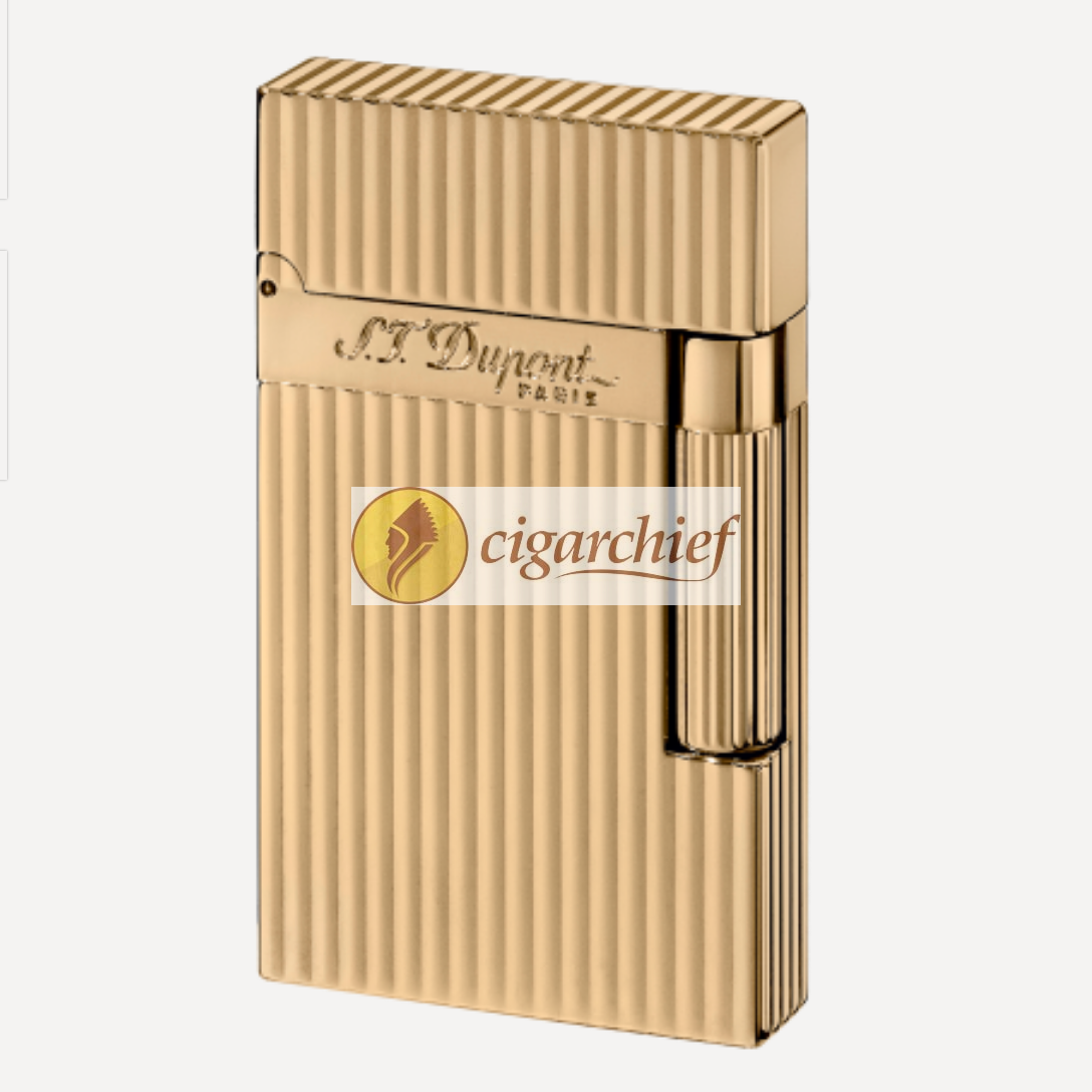 S.T. Dupont Line 2 Lighter Vertical Gold Plated Finish - Cigar