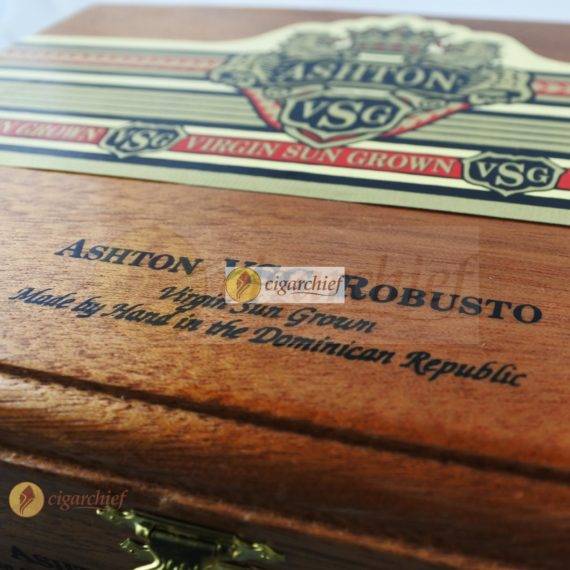 Ashton Cigars VSG Robusto Logo Wooden
