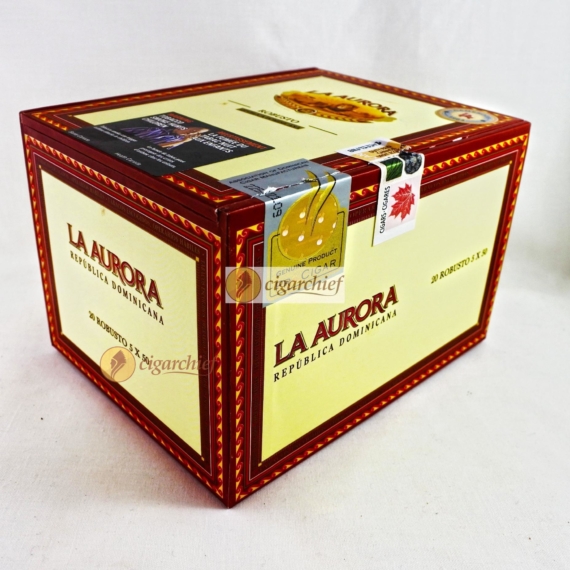 La Aurora Cigars Cameroon 1903 Robusto Box of 20 Cigars Closed