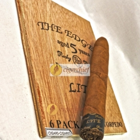 Rocky Patel The Edge Lite Torpedo Single Cigar Wooden Logo