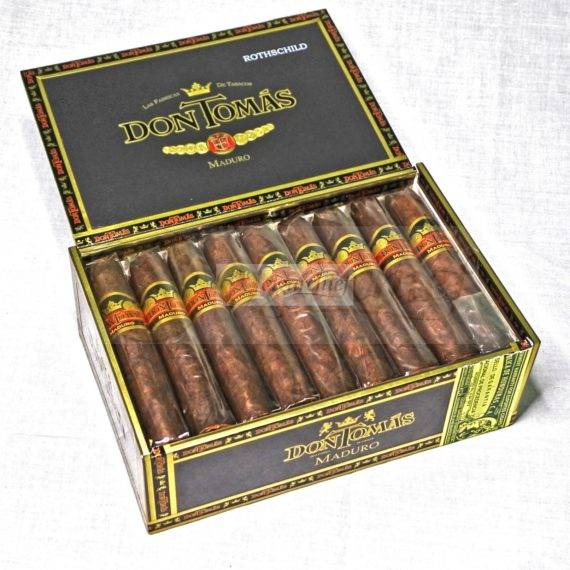 Don Tomas Cigars Maduro Rothschild Box of 20 Cigars Open