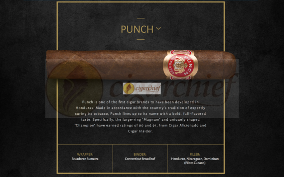 Punch Cigars Promotion Single Cigar with Description
