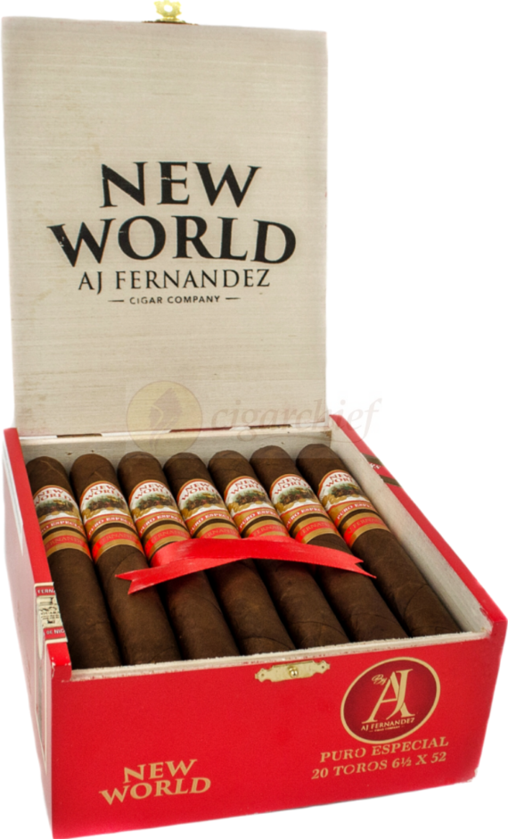 AJ Fernandez Cigars New World Puro Especial Toro Open Box of 20 Cigars