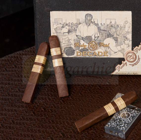 Rocky Patel Cigars Decade Torpedo Single Cigars Box Cigar Lighter