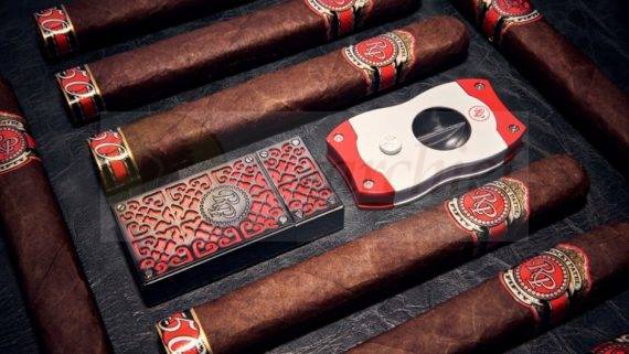 Rocky Patel Cigars Fifty Toro Box of Cigars with Lighter and Cigar Cutter