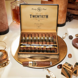 Rocky Patel Cigars Twentieth Anniversary Robusto Full Box of Cigars Candle Whiskey Cigar Lighter