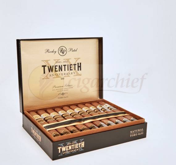 Rocky Patel Cigars Twentieth Anniversary Robusto Full Box of Cigars Center