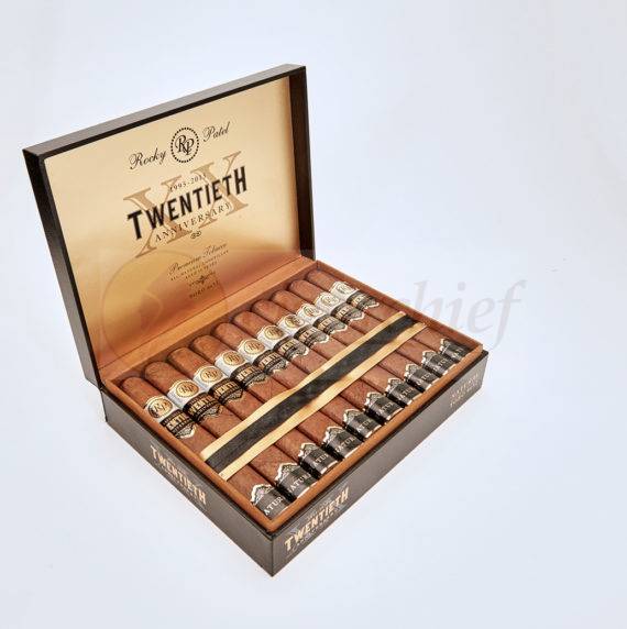 Rocky Patel Cigars Twentieth Anniversary Robusto Full Box of Cigars Side