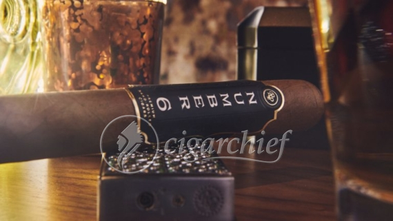 Rocky Patel Cigars Number 6 Single Cigar Lighter Top Side Glass Zoom