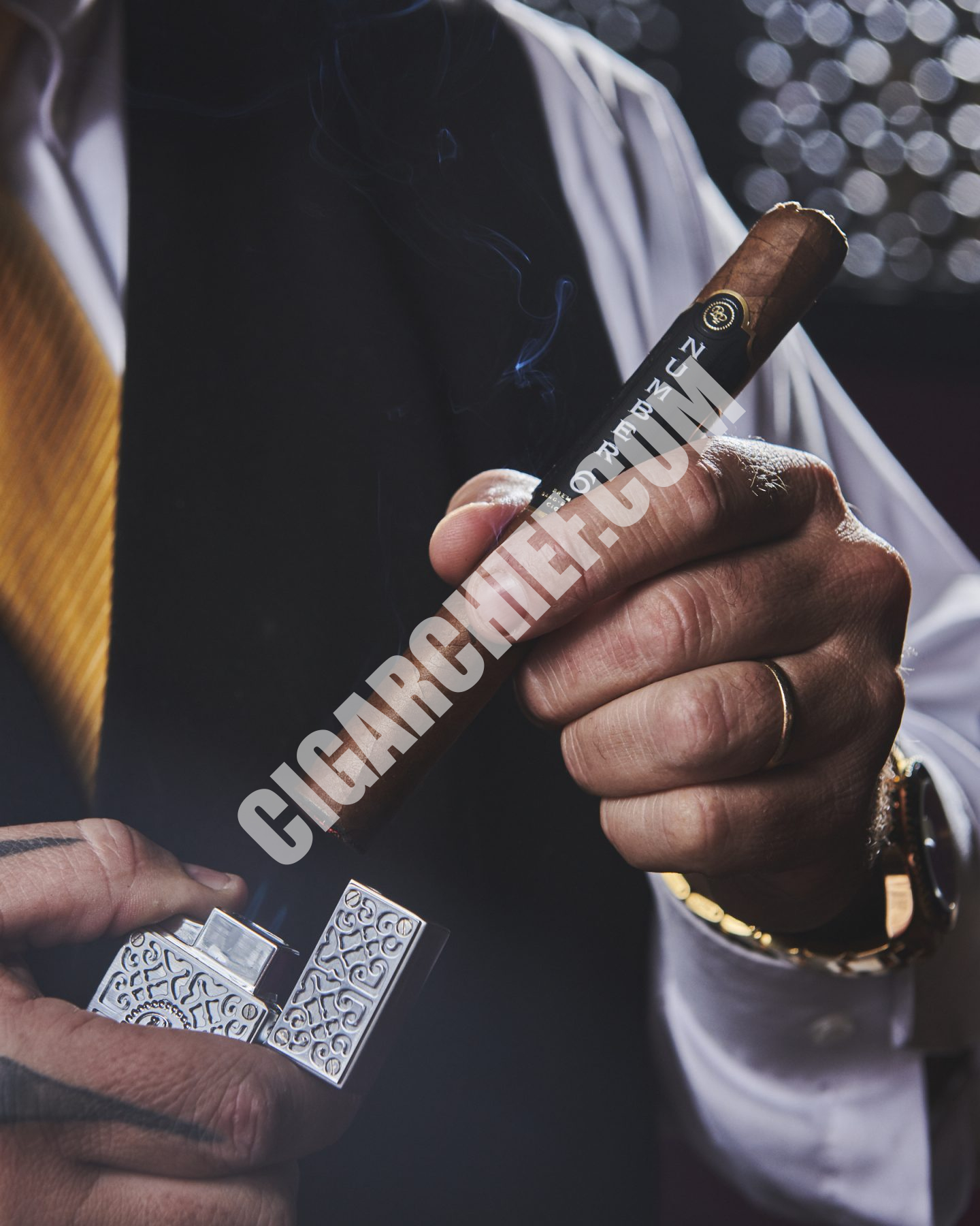 Rocky Patel Cigars Number 6 Single Cigar Suit and Tie Lighting Rocky Patel Cigars Number 6 Single Cigar Suit and Tie Lighting