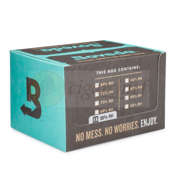 Boveda Humidity 58% Medium 67g Case of 12 Sealed Front