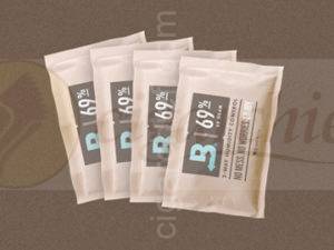 Boveda Humidity Website Promo 69% Medium 60g Multiple Packs Brown Background