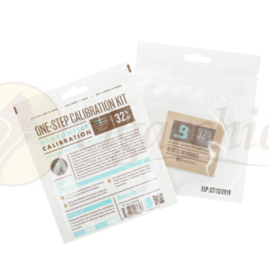 One-Step Calibration Kit, 32% RH Details Back of Package