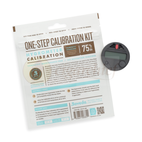 One-Step Calibration Kit, 75% RH Pack Round Hygrometer