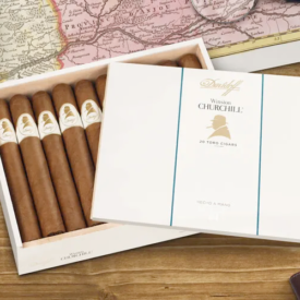 Davidoff Cigars Winston Churchill Full Box of Cigars Maps