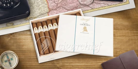 Davidoff Cigars Winston Churchill Full Box of Cigars Maps