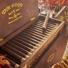 Rocky Patel Cigars The Edge Corojo Toro Full Box of Cigars of 100 Cigars Open Leaves