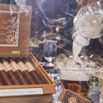 Rocky Patel Cigars LB1 Toro Full Box of Cigars Open with Smoke Glass
