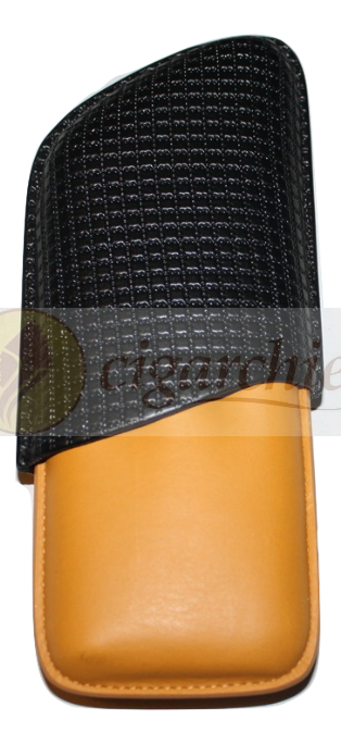 Yellow and Black Angled Cigar Case