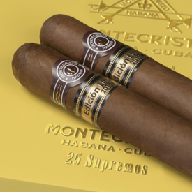 Montecristo Supremos Limted Edition 2019 Cuban Cigars 2 Single Cigars on Closed Box