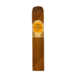 Quai d'Orsay No. 50 cigar with light brown wrapper and signature yellow and gold band labeled ‘Habana’ and ‘No. 50