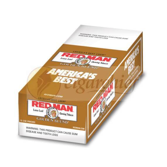 Red Man Chewing Tobacco Loose Leaf Gold