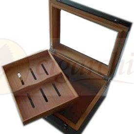Black-Button 100 Count Cigar Humidor