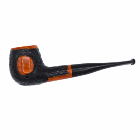 Sculptured Rustic Italian Pipe -  Straight