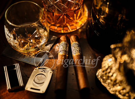 Gurkha Cigars San Miguel Robusto Single Cigars and Drinks
