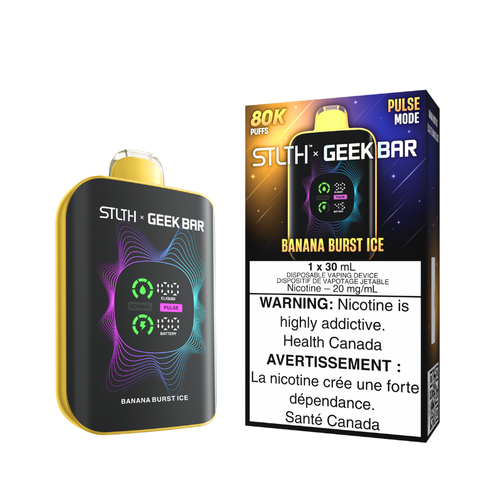 STLTH x Geek Bar 80K Disposable Vape - Banana Burst Ice