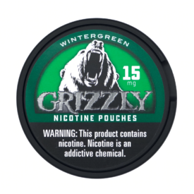 Grizzly Nicotine Pouches 15 mg wintergreen puck