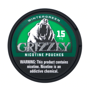 Grizzly Nicotine Pouches 15 mg wintergreen puck