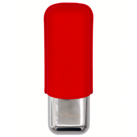 S.T. Dupont 2 Cigar Red Leather Case