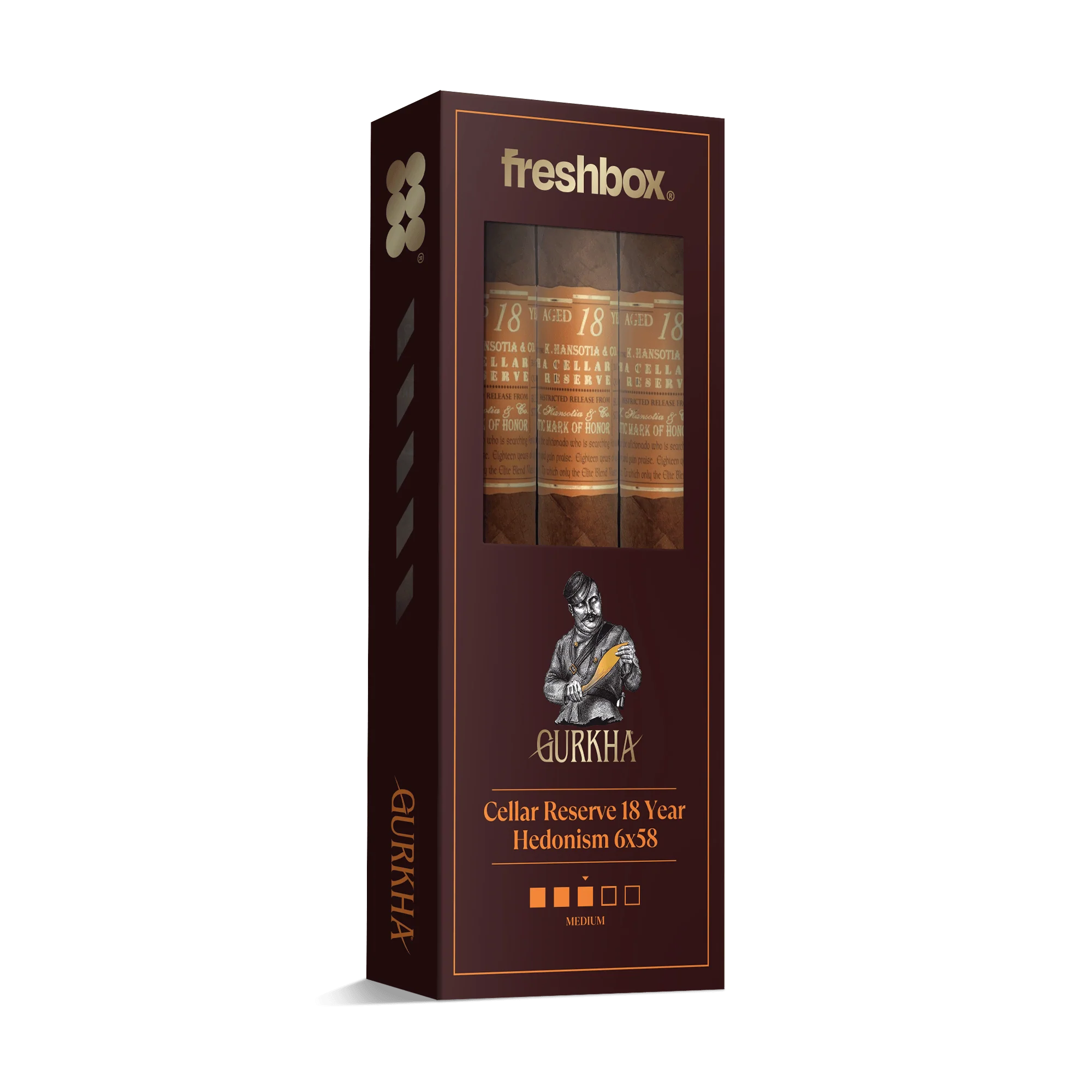 Gurkha Cellar Reserve 18 Year Hedonism FreshBox | Cigar 3-Pack