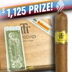 Trinidad Reyes Cuban Cigars September Raffle box of 12 with $1,125 prize value